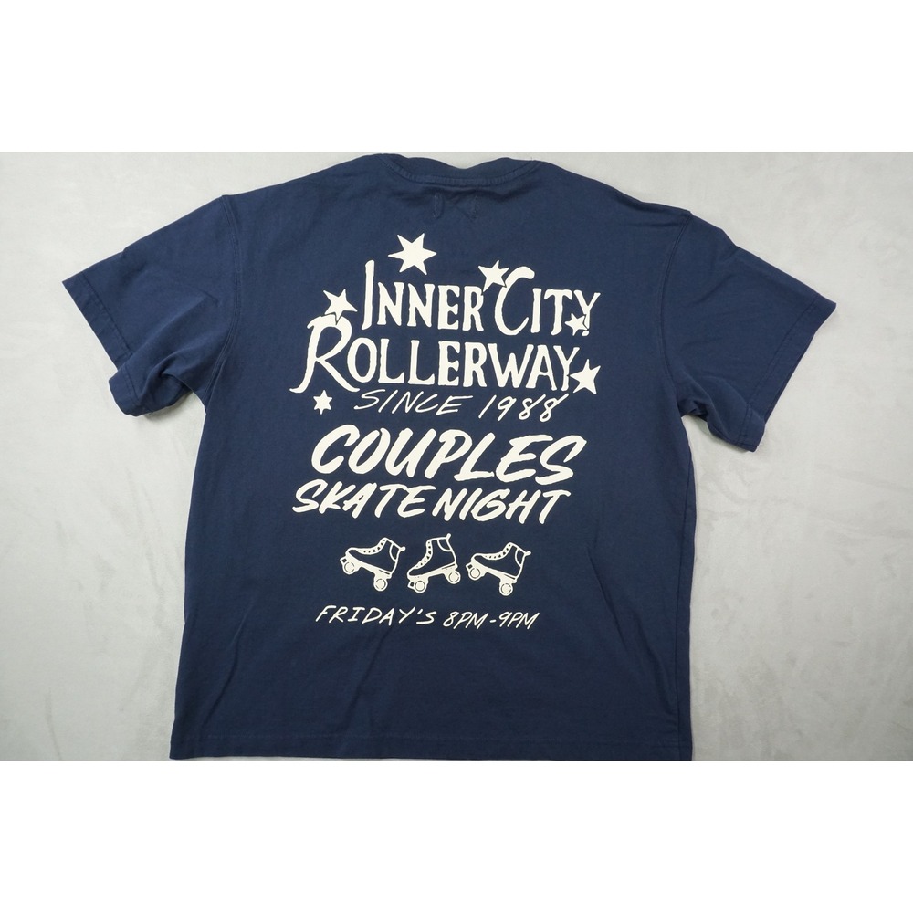Honor The Gift Shirt Mens Medium Inner City Rollerway Pocket Tee Navy Blue Skate